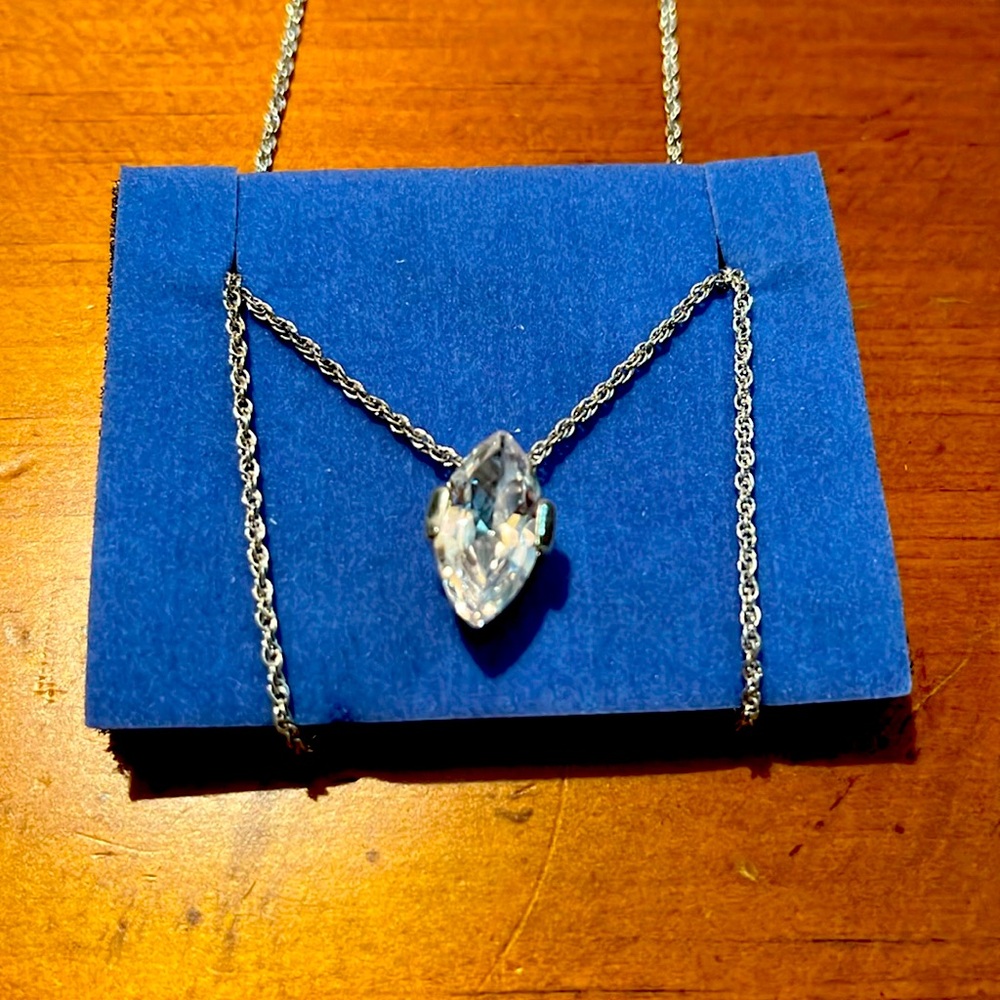 Vintage Avon Marquise Cut CZ Necklace